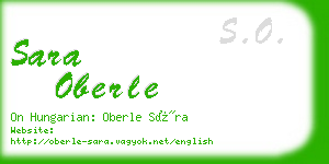 sara oberle business card